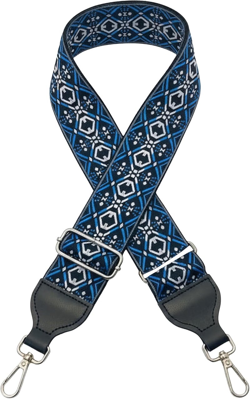 CMC Jacquard Banjo Strap for Men and Women, with Adjustable Buckle and Spring Clips, 2" Wide, 60" Long, - Image 1